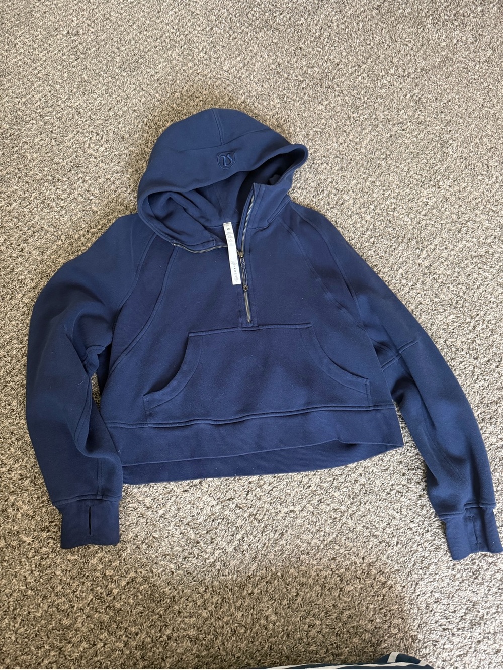 lululemon athletica Navy scuba Half-Zip Hoodie Pullover